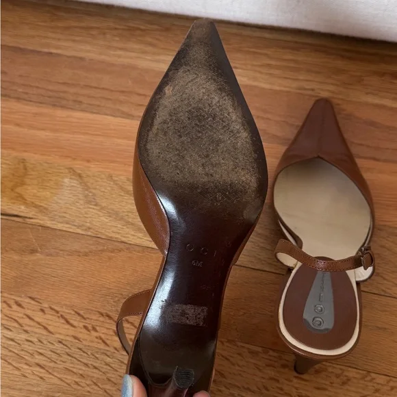 GCI‎ Collection Elegant Brown  Sling back pumps - Picture 3 of 5